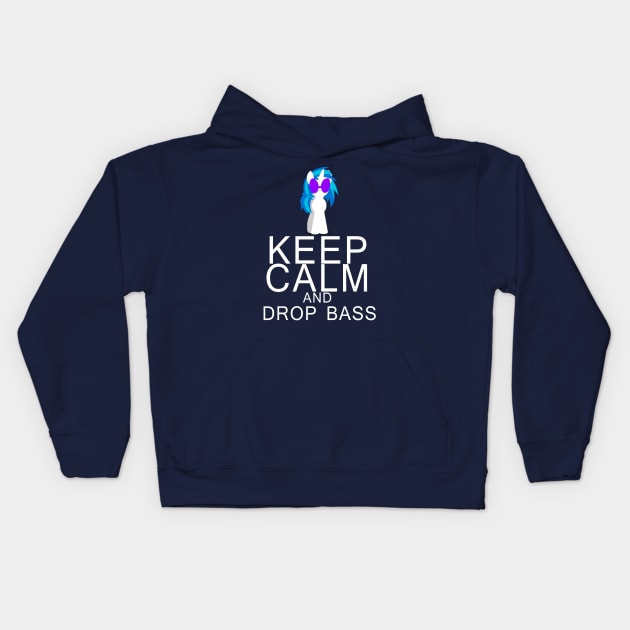 Vinyl Scratch/DJ Pon-3 - Keep Calm and Drop Bass Kids Hoodie by SSXVegeta